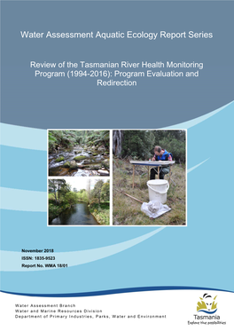 Water Assessment Aquatic Ecology Report Series