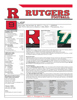 2011 Rutgers Football Rutgers (5-3, 2-2)