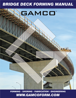 Bridge Deck Forming Manual Gamcotm
