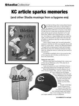 KC Article Sparks Memories (And Other Stadia Musings from a Bygone Era)