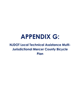 Multi-Jurisdictional Bicycle Plan for Mercer County