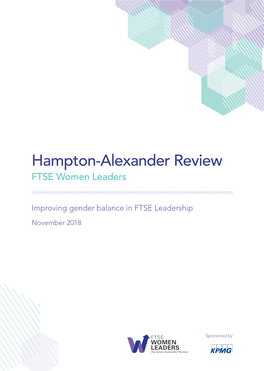 Hampton-Alexander Review 2018