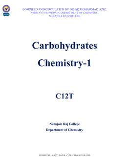 Carbohydrates Chemistry-1