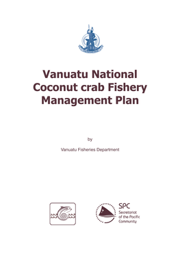 Vanuatu National Coconut Crab Fishery Management Plan