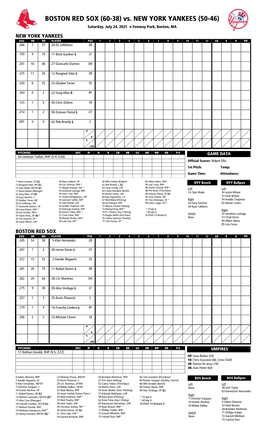 Lineup Sheet