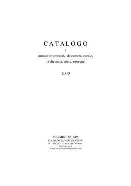 CATALOGO 2009 Prime Pagine