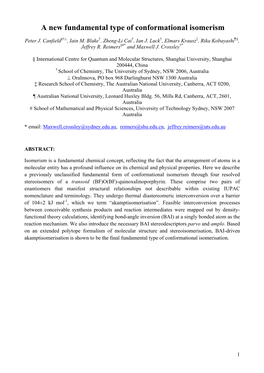 A New Fundamental Type of Conformational Isomerism