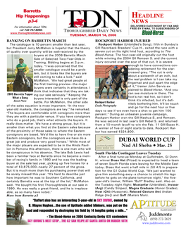 Dubai World Cup Headline News