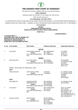 The Gauhati High Court at Guwahati