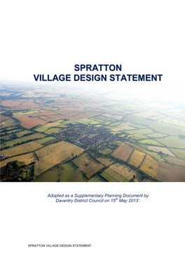 Spratton Village Design Statement