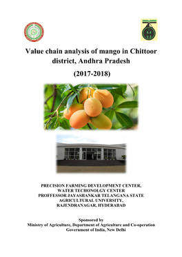 Value Chain Analysis of Mango in Chittoor District, Andhra Pradesh (2017-2018)