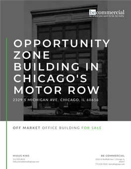 Opportunity Zone Building in Chicago's Motor