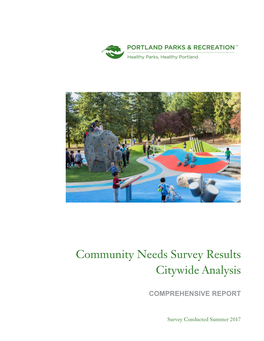 Download PDF File Parks Community Needs Survey Results Citywide