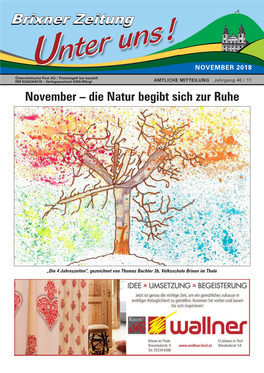 November – Die Natur Begibt Sich Zur Ruhe