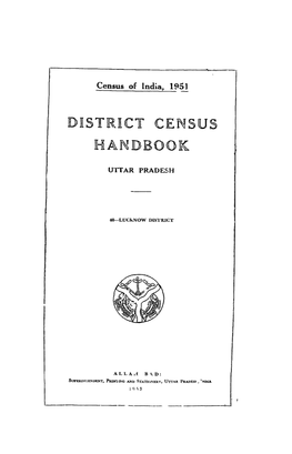 District Census Handbook, 40-Lucknow, Uttar Pradesh