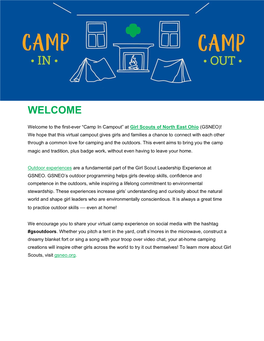 Camp in Campout Activity Packet