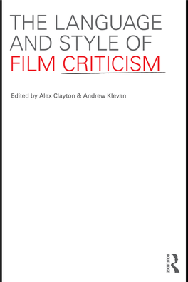 Language and Style of Film Criticism