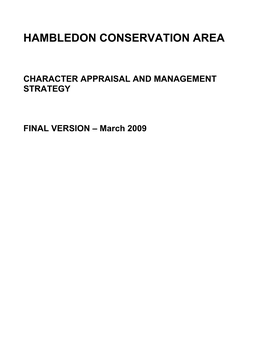 Hambledon Conservation Area Technical