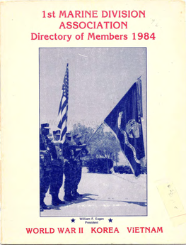1St MARINE DIVISION ASSOCIATION Directory of Members 1984