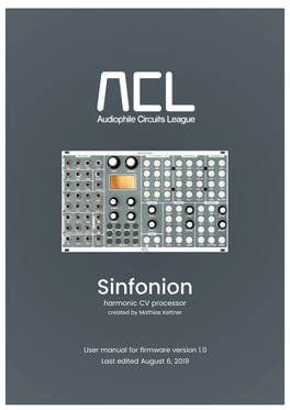 Sinfonion Harmonic CV Processor Created by Mathias Kettner