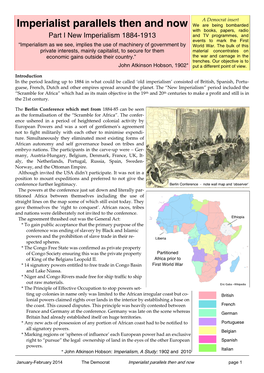 Imperialist Parallels Then And