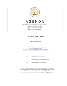 Agenda 7-7-2020