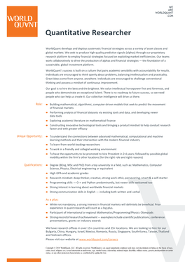 (Global) Quant Researcher JD 2018 V3