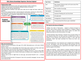 Norman England Key Terms Definitions