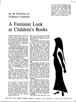 A Feminist Look at Children's Books