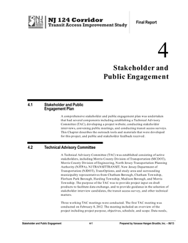 Stakeholder and Public Engagement