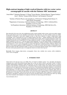 High-Contrast Imaging of Tight Resolved Binaries with Two Vector Vortex Coronagraphs in Cascade with the Palomar SDC Instrument