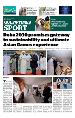 Doha 2030 Promises Gateway to Sustainability and Ultimate Asian Games Experience