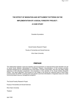 The Effect of Migration and Settlement Patterns on The
