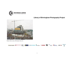 Library of Birmingham Photography Project