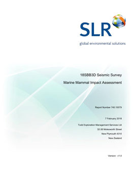 Todd Exploration Management Services Ltd 18SBB3D Seismic