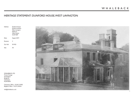 Dunford House, West Lavington Whaleback