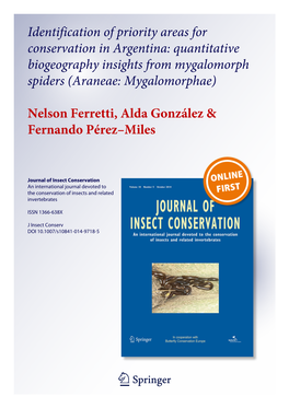 Quantitative Biogeography Insights from Mygalomorph Spiders (Araneae: Mygalomorphae)