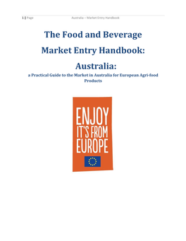 The Food and Beverage Market Entry Handbook: Australia