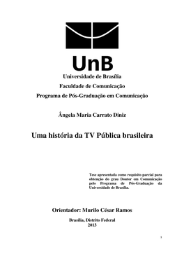 Uma História Da TV Pública Brasileira