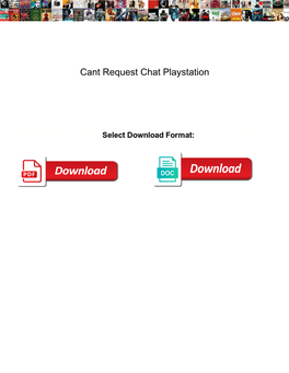 Cant Request Chat Playstation