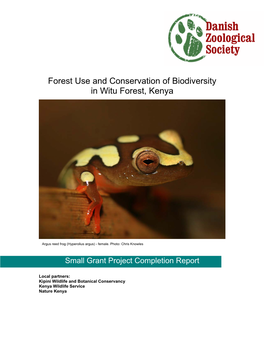 Forest Use and Conservation of Biodiversity in Witu Forest, Kenya