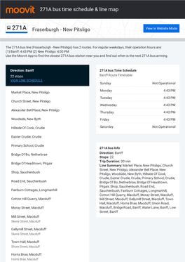 271A Bus Time Schedule & Line Route