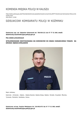Komenda Miejska Policji W Kaliszu