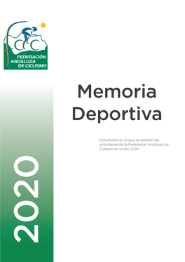 Memoria Deportiva 2020