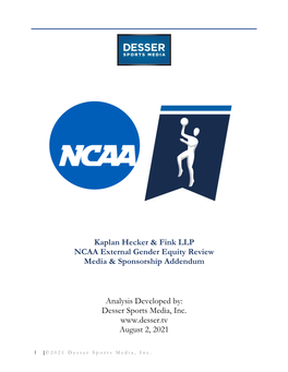 Kaplan Hecker & Fink LLP NCAA External Gender Equity Review