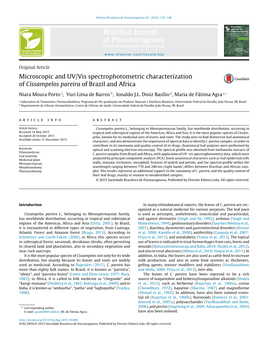 Microscopic and UV/Vis Spectrophotometric Characterization