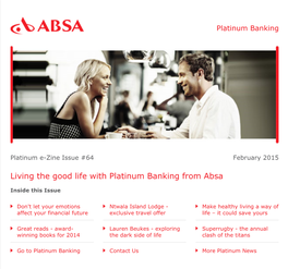 Living the Good Life with Platinum Banking from Absa