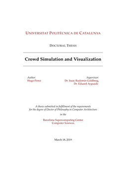 Crowd Simulation and Visualization