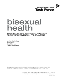 Bisexual Health an Introduction and Model Practices for HIV/STI Prevention Programming