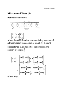 Microwave Filters (8) Periodic Structures